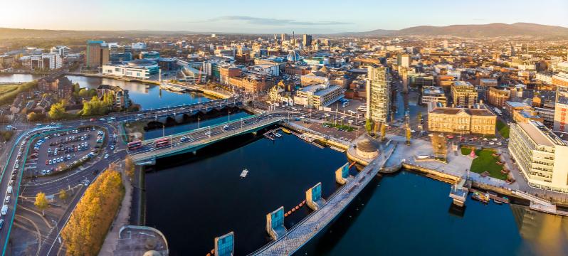 Drone view of belfast