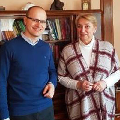 Professor Anna Fornalczyk, the first President of the Polish Competition Agency with Dr Marek Martyniszyn during a research interview in April 2017