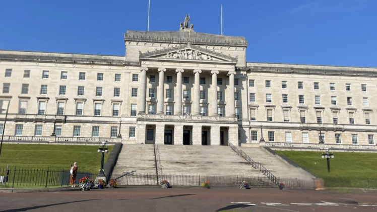 white building with columns